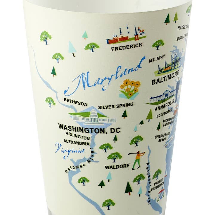 Chesapeake Bay 16-oz. Pint Glass for wholesale by Galleyware