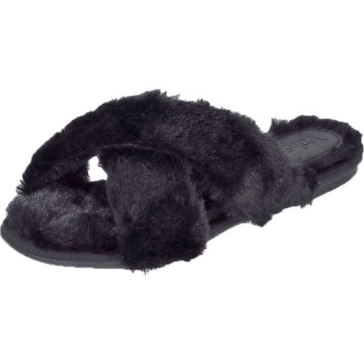 Nuage-Fluffy Crisscross Slide Pantoffeln, Schwarz 230189 für den Großhandel von Bruno Menegatti