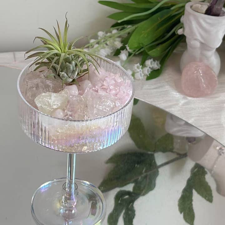 Rose Radiance Intention Chalice Crystal Bowl for wholesale by Auris Space