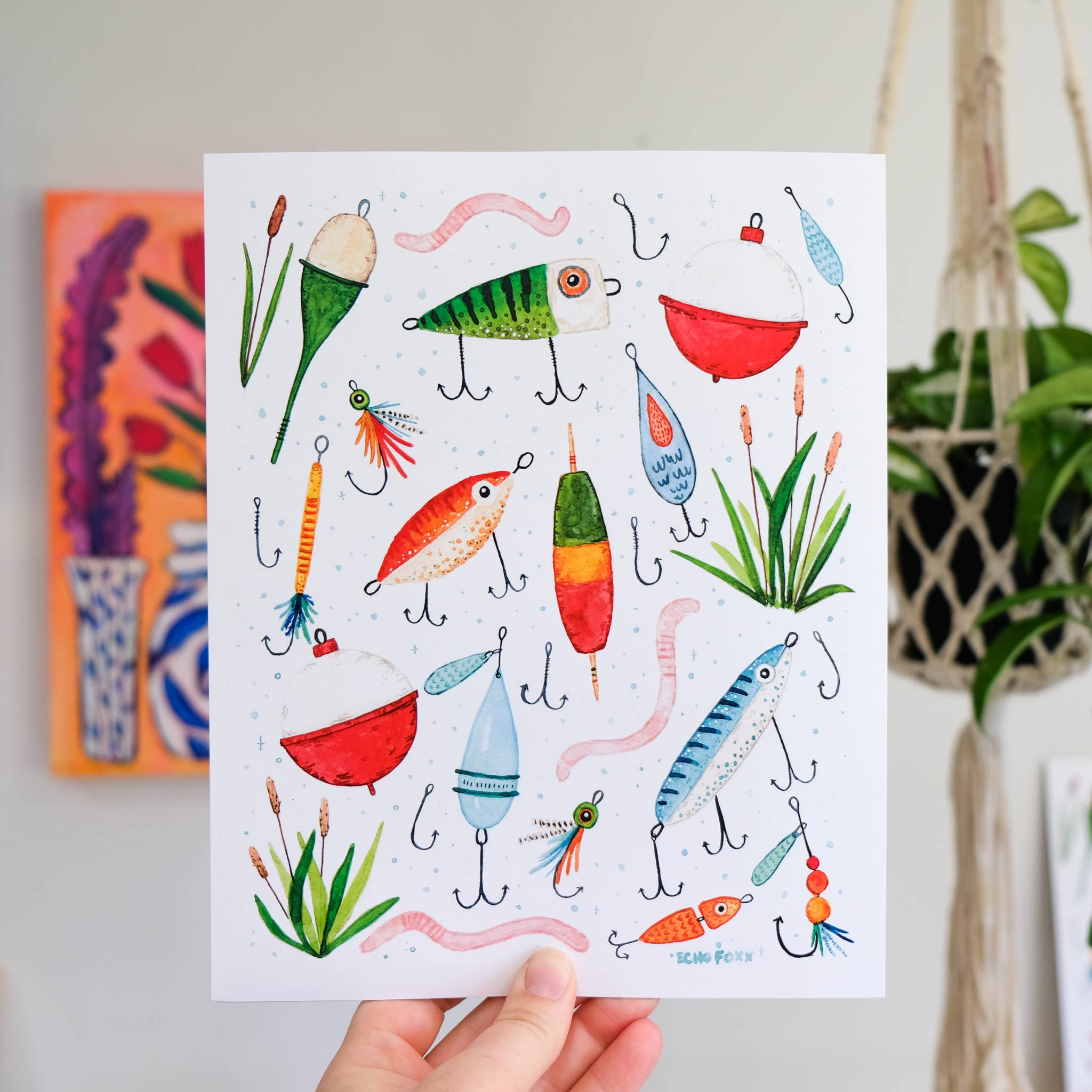 Echo Foxx - Wholesale Kunstprint - Visaas & Dobbers Aquarel Kunstprint3