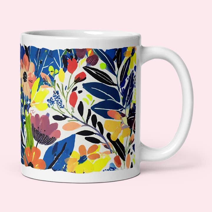 Tazza Mug Flowery Blue per la vendita all'ingrosso da parte di Enveloped