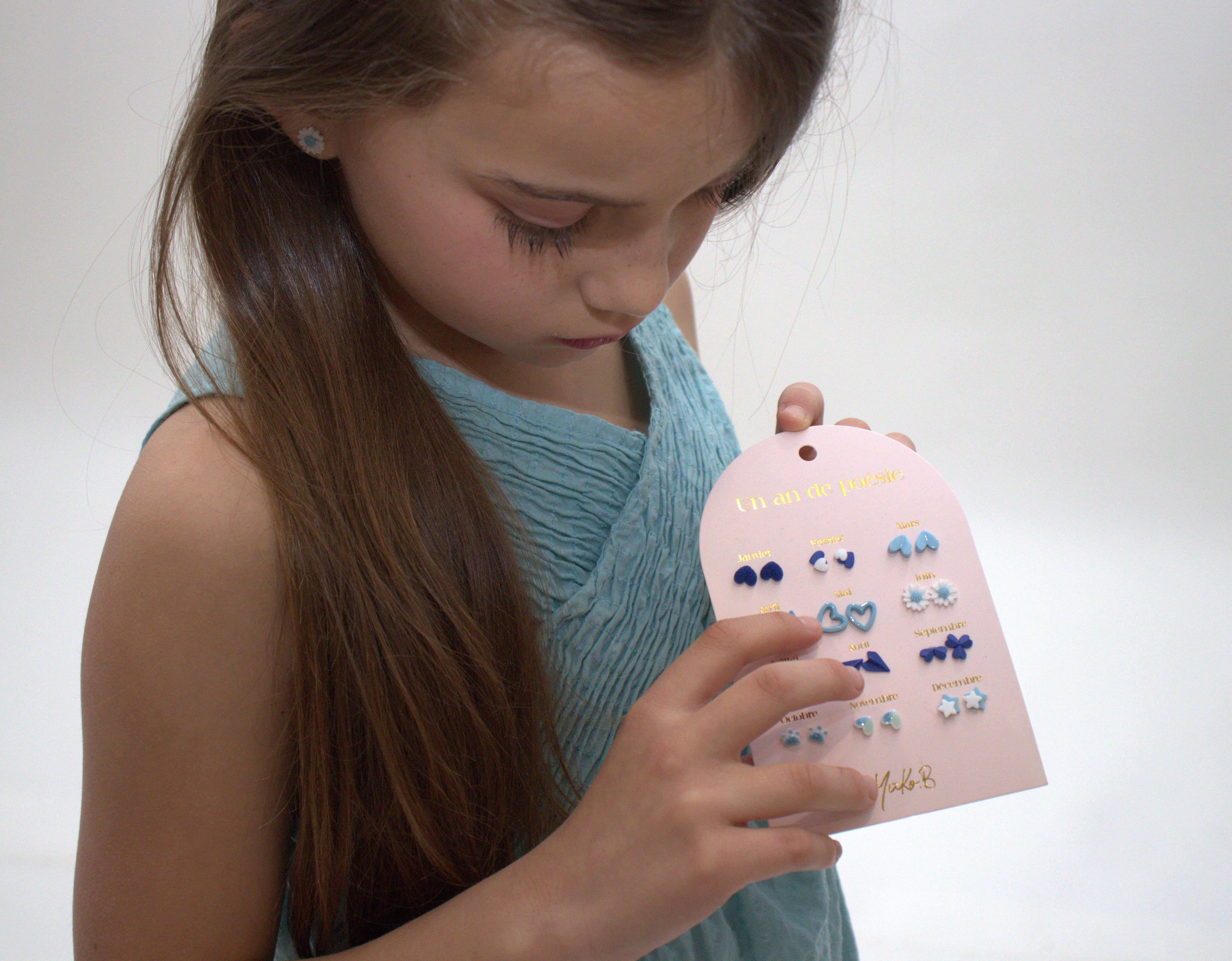 Yuko B - Vente Boucles d'oreilles – enfant - Offre de 25 cartes de boucles d'oreilles - Version française13