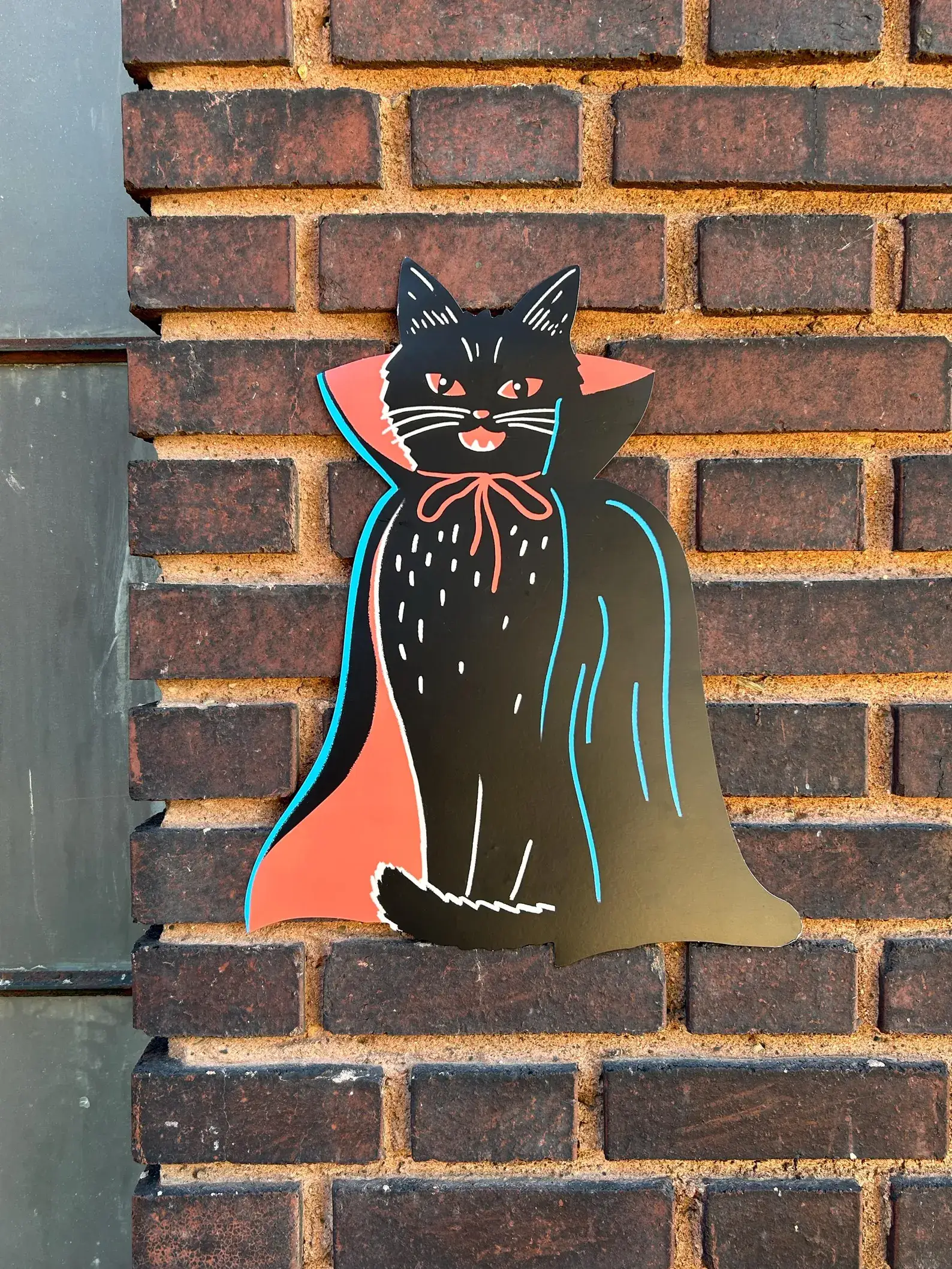 Zander Mack - Vendita all'ingrosso Cartello da parete - Gatto Vampiro - Decorazione da Parete Ritagliata 17" x 13,5"4