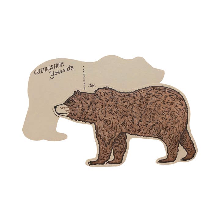 Carte postale Yosemite Grizzly pour la vente par Noteworthy Paper & Press