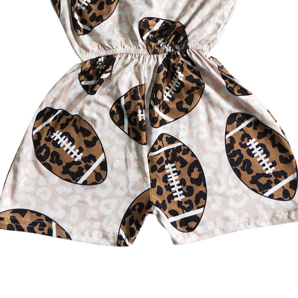 Aier Wholesale - Wholesale Jumpsuit - Kids - Baby girls football baseball leopard summer jumpsuits5