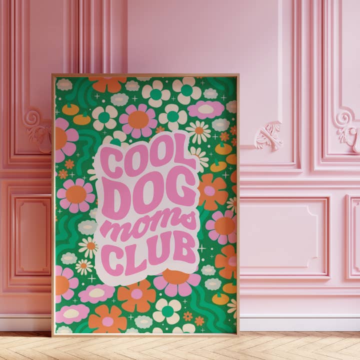 Poster Club delle mamme di cani cool per la vendita all'ingrosso da parte di Molly's World