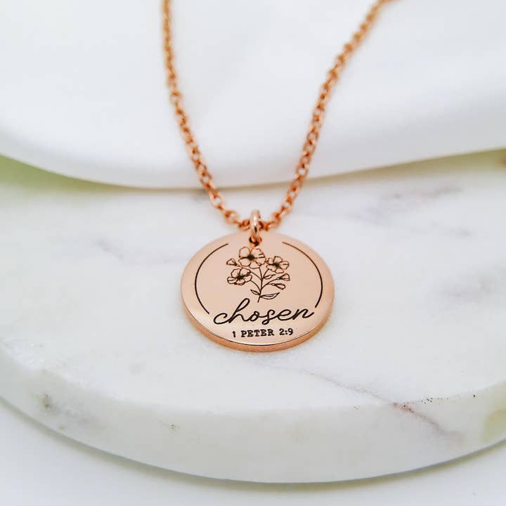Avy + Tay - Wholesale Pendant/Charm Necklace - CHOSEN 1 PETER 2:9 NECKLACE3