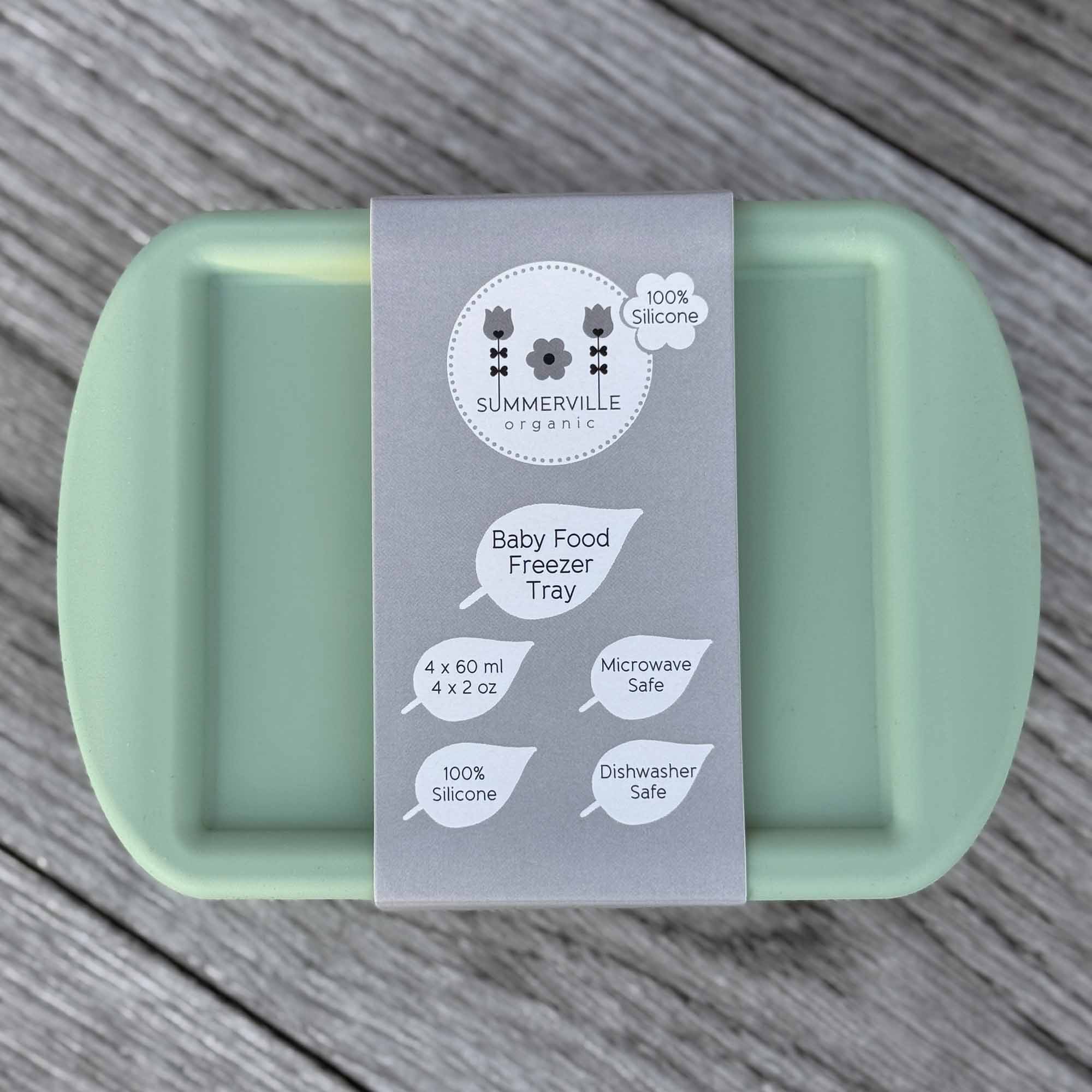 Summerville organic - Wholesale Food Storage Cubes - Kids & Baby - Baby Food Freezer Tray Cameo Green Silicone1