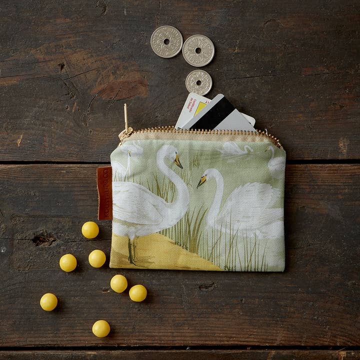 Swan wallet made of organic cotton - made in Europe for wholesale by Koustrupco