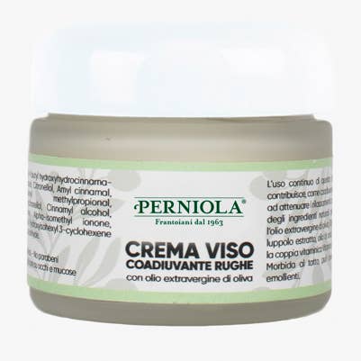 Crema facial antiarrugas a base de aceite de oliva virgen extra para venta al por mayor de Perniola