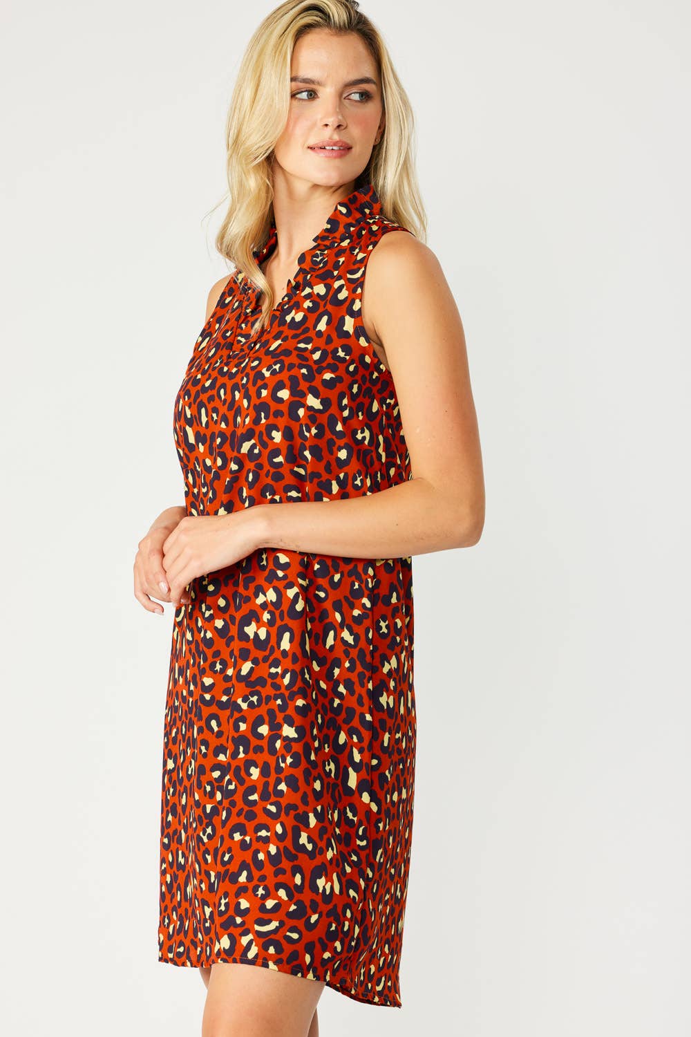 FSL Apparel – Vestido - Mulher por atacado – SD6433 - VESTIDO SEM MANGAS ESTAMPADO COM LEOPARDO7