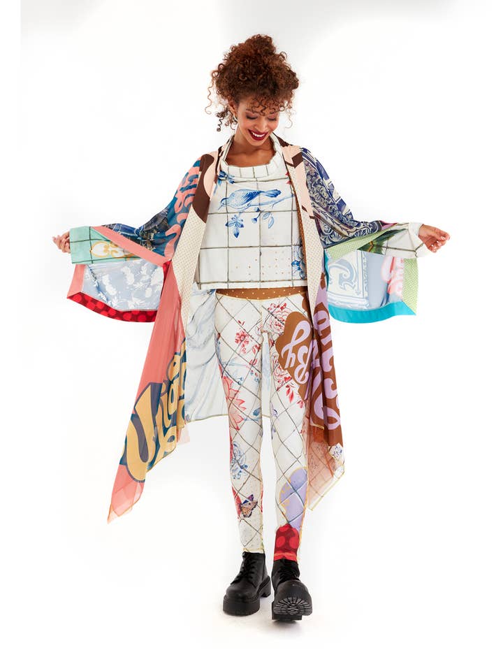 IPNG Design - Wholesale Kimono - Women's - Kimono Cardigan - Ocean Washed Tiles2