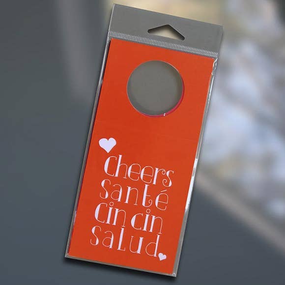 Cheers - Etiqueta para botella de vino (3 unidades) para venta al por mayor de Sky of Blue Cards