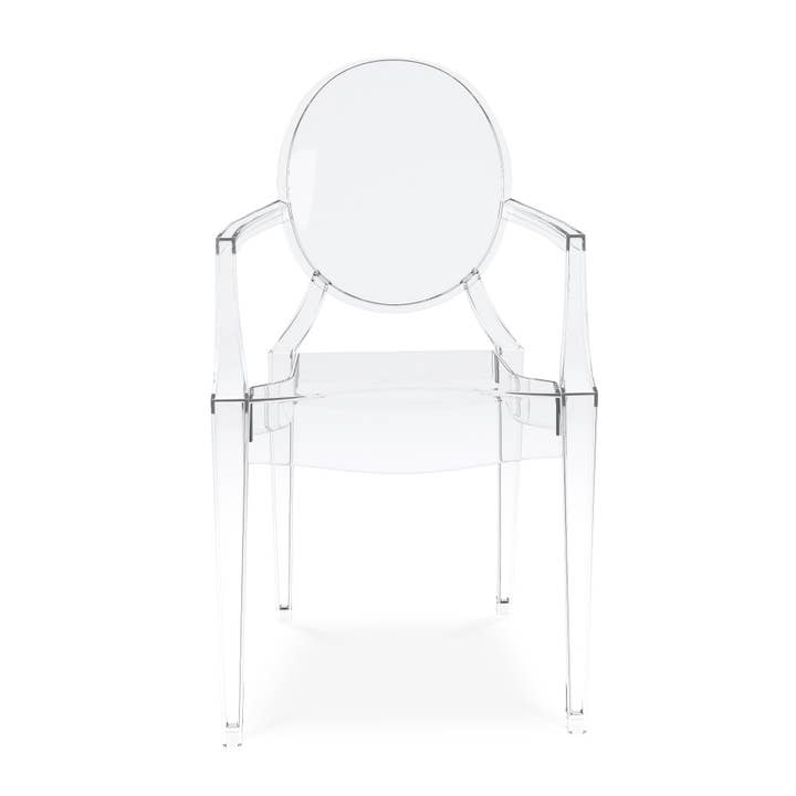 HomeRoots - Wholesale Chair - Clear Acrylic King Louis Back Dining Arm Chair1