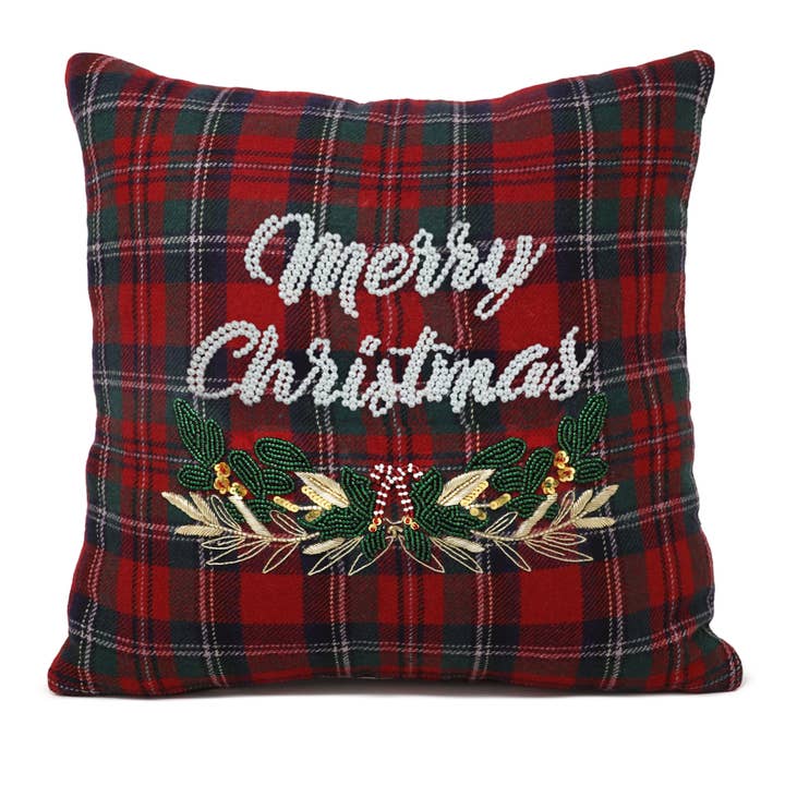 Glædelig jul Pudebetræk I Plaid for engroshandel hos Amore Beauté