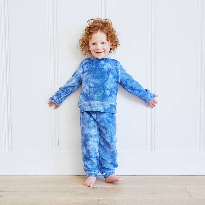 Toddler & Kid Organic Marble Loop Terry Loungewear sets-Whim for wholesale by PAIGELAUREN baby & toddler