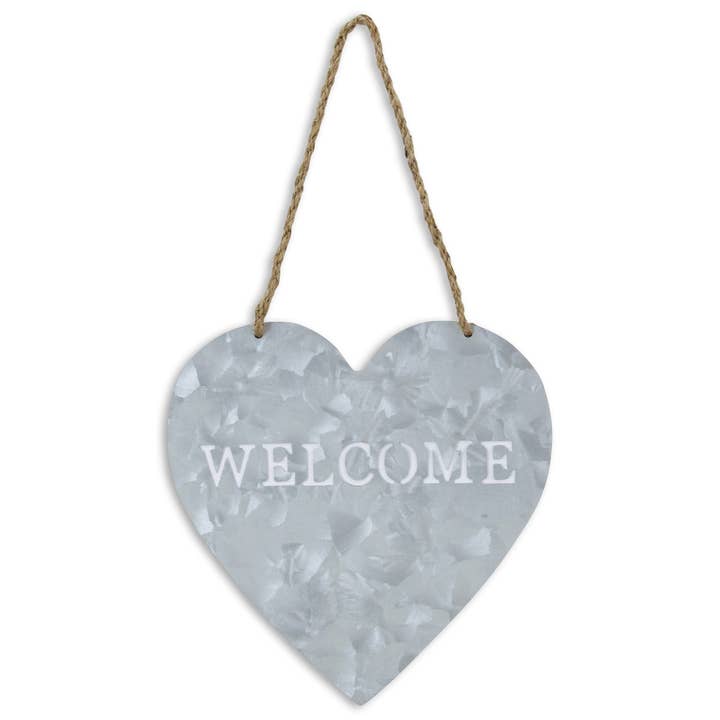 Cheungs Home Decor - Wholesale Sign - Luca Metal Heart Shaped "Welcome" Sign