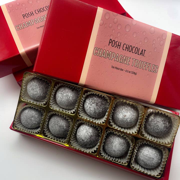 Champagne Truffles for wholesale by Posh Chocolat