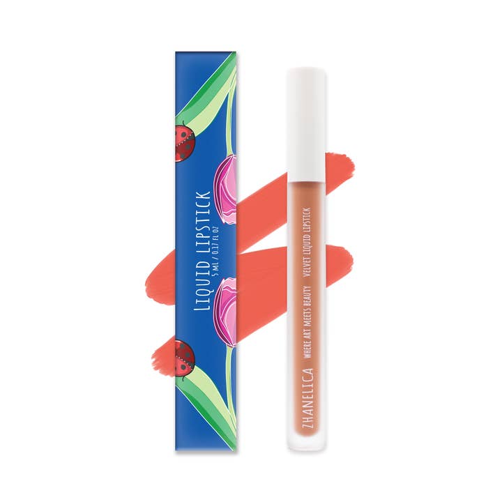 “Fresh Coral” Liquid Lipstick for wholesale by Zhanelica LLC