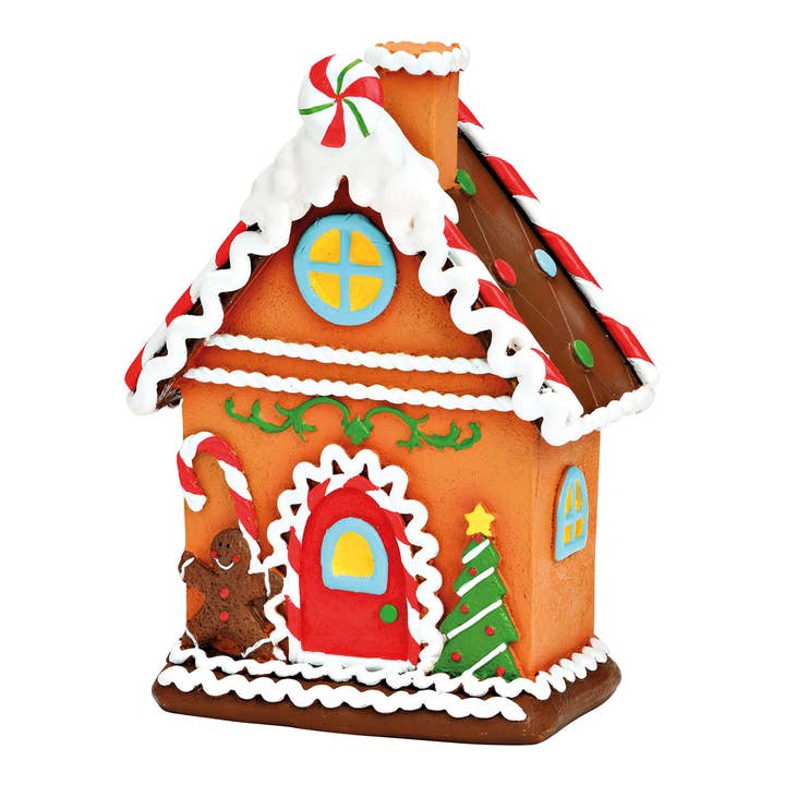 Casetta di pan di zenzero in poli, colorata (L/A/P) 11x16x6cm per la vendita all'ingrosso da parte di Wurm