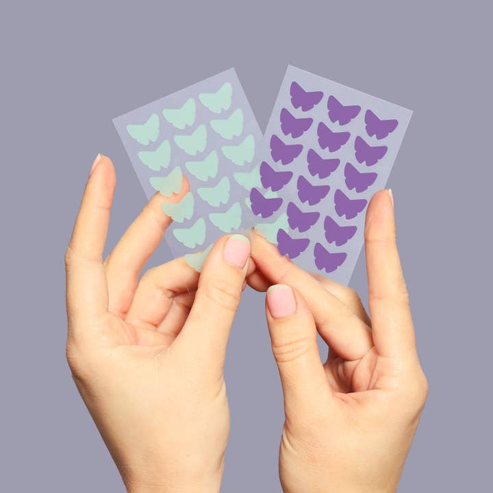 My Spa Life - Wholesale Acne/Hydrocolloid Patch - Hydrocolloid Mint & Purple Butterfly Pimple Patches