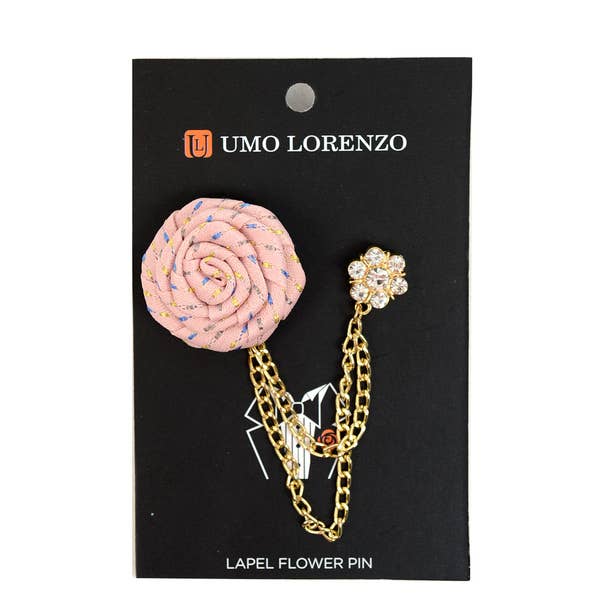 Selini New York - Wholesale Lapel Pin/Button - Men's Flower Boutonniere Clutch Back Lapel Pins