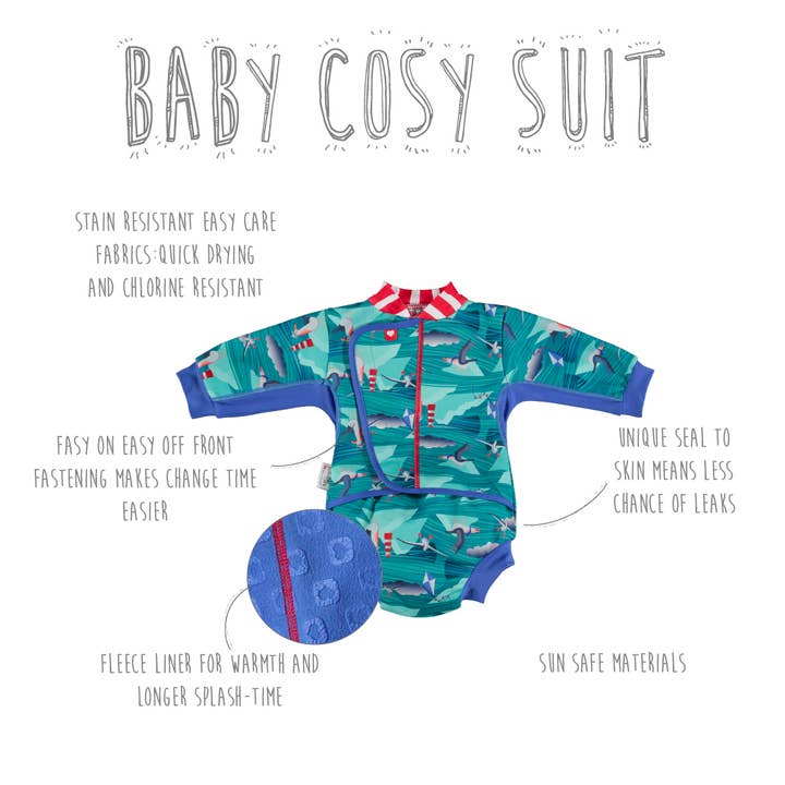Close - Wholesale One Piece Swimsuit - Baby - Close Pop-in Baby Cosy/Swimsuit with Integrated Swim Nappy