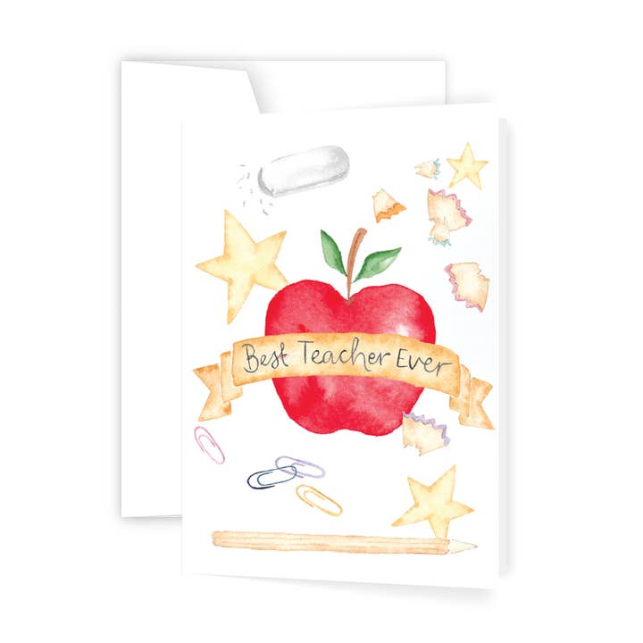 Ellen Walsh Designs - Wholesale Teacher/back-to-school card - Best Teacher Greeting Card0