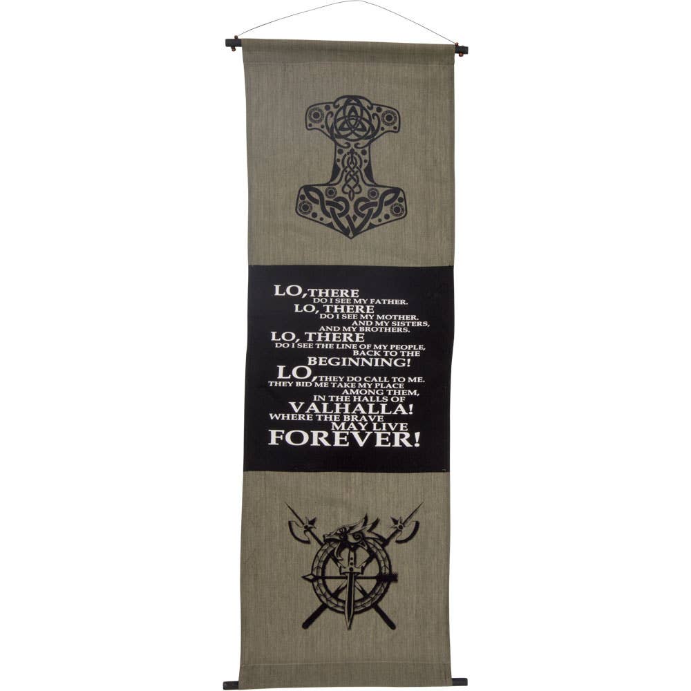 Kheops International - Wholesale Banner - Cotton Inspirational Banner - Valhalla Prayer (Each)0