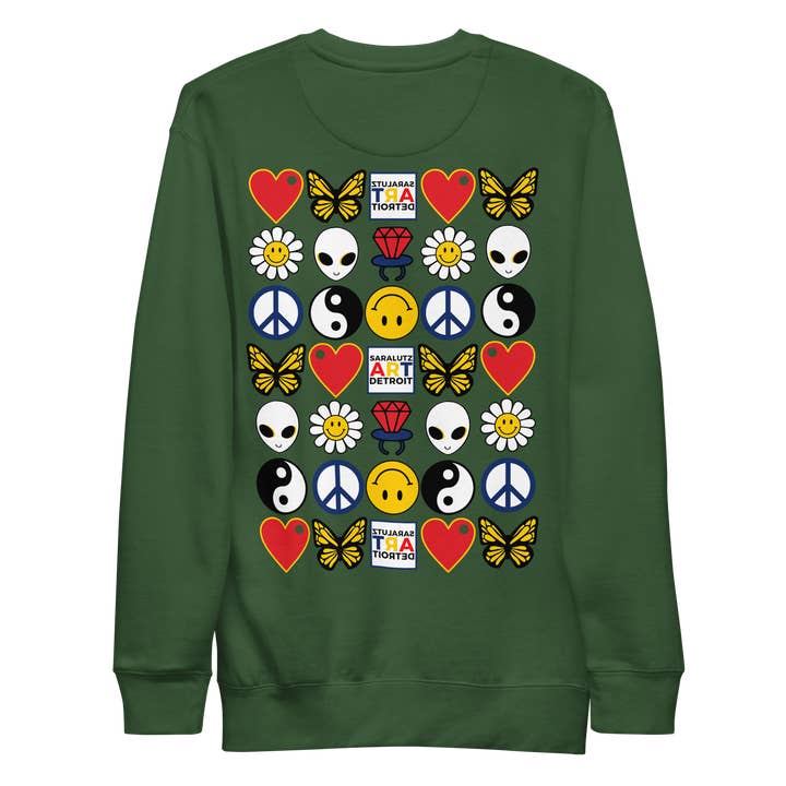 Sara Lutz Art - Wholesale Sweatshirt - Unisex - Daisy Patch Embroidered Sweatshirt6