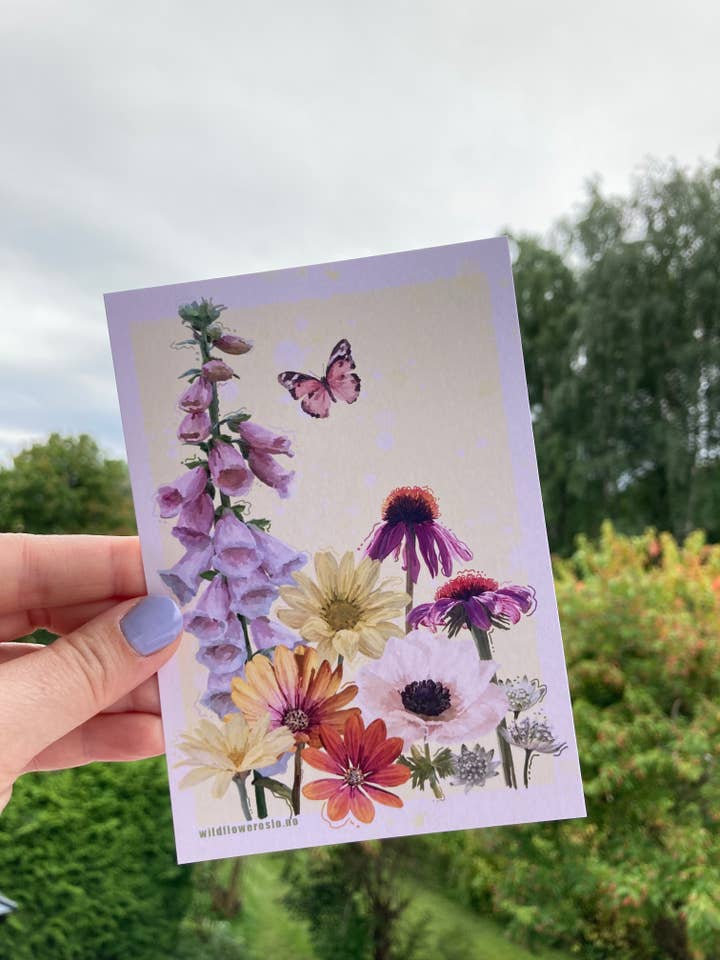 Postkort A6 # 0023 for engroshandel hos Wildflower Oslo