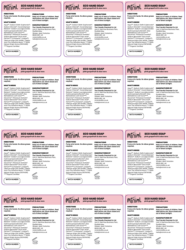 Miniml – wholesale Craft supplies – Miniml Safety Label Sheet - 12 x Labels (MIN217)32