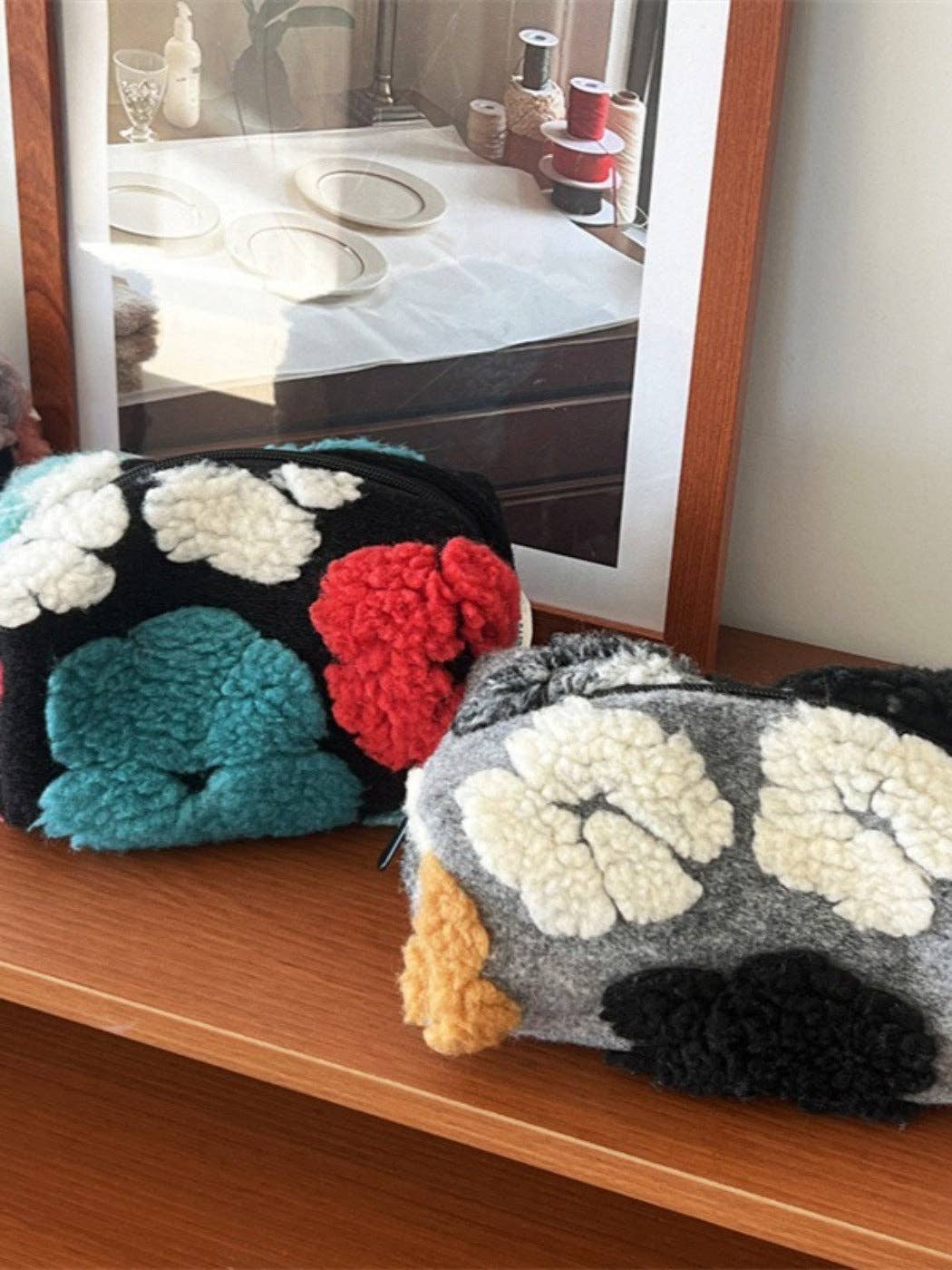 Funkyrel® Atzbranding Limited - Wholesale Makeup/Cosmetic Bag - Cosbai - Large Capacity of Floral Tweed Zipper Makeup Bag6