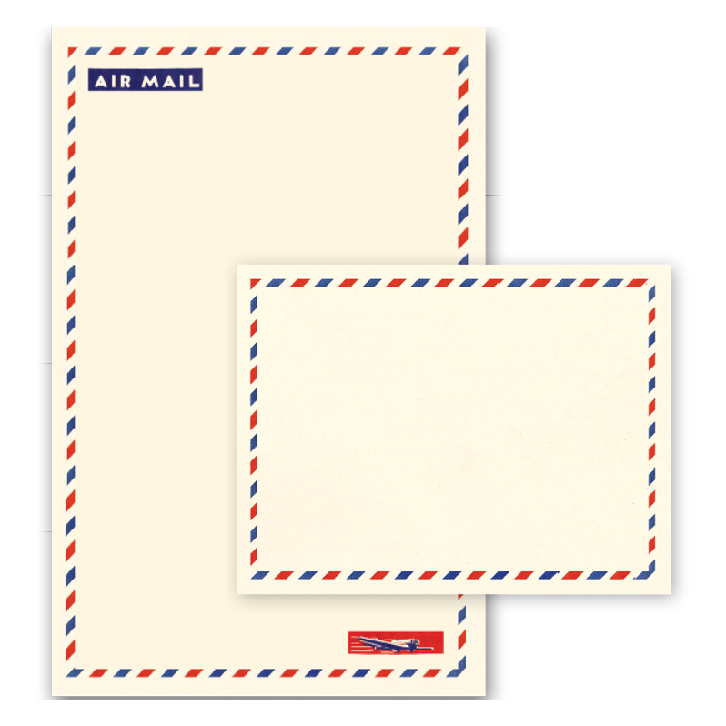 Laughing Elephant - Wholesale Stationery/Notecard Set - Airmail  - Letter Writing Set1