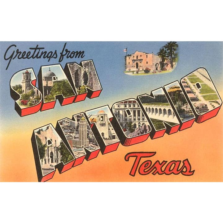 Found Image Press - Wholesale Magnet - Magnet TX-47 Greetings from San Antonio, Texas
