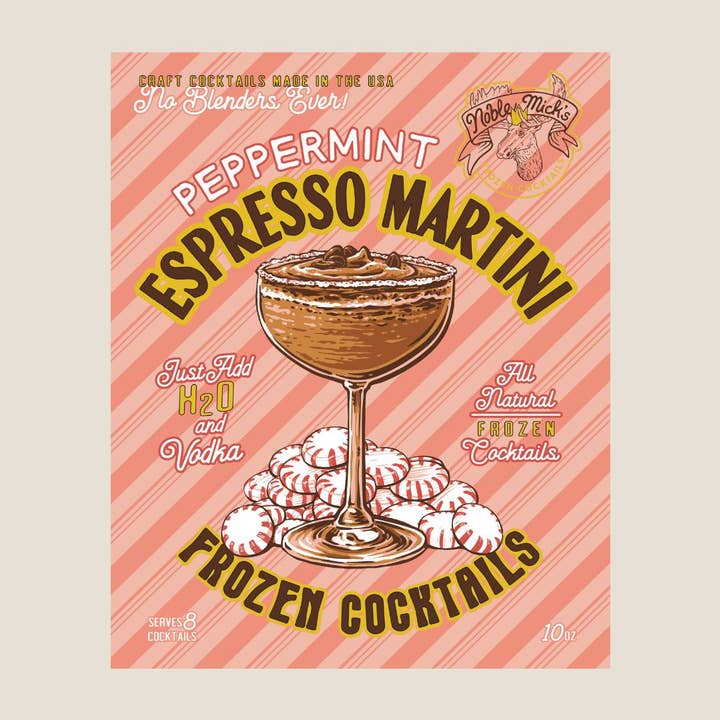 Peppermint Espresso Martini Frozen Cocktail for wholesale by Noble Mick's - Craft Beverage Company