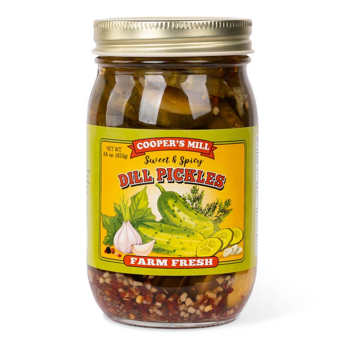 Sweet & Spicy Dill Pickles - Pint for wholesale by Cooper's Mill