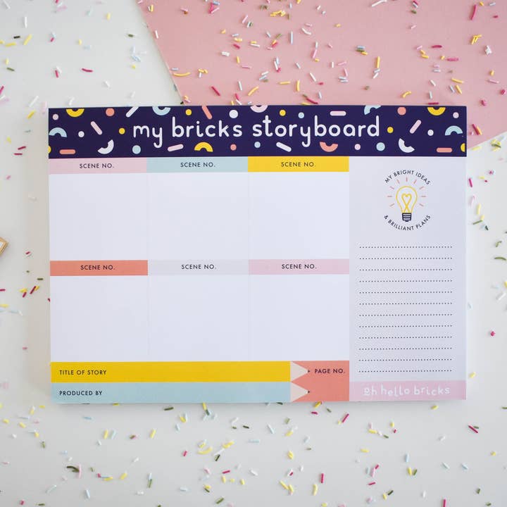 Stop motion storyboard layout planner for wholesale by Oh Hello Bricks