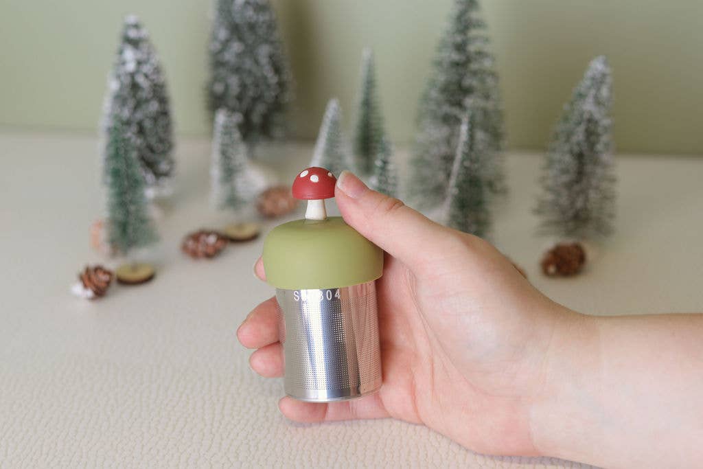 Float2infuse Tea Infuser – Coador/infusor de chá por atacado – Cogumelo | Ingremeador de Chá Flutuante | Base Verde | Vermelho10