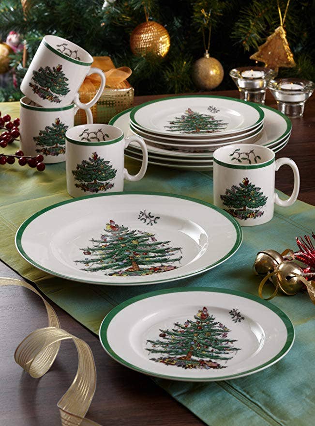 Portmeirion, Spode, Pimpernel, Nacthmann, Wrendale Designs - Wholesale Salad Plate - Spode Christmas Tree Set of 4 Salad Plates1
