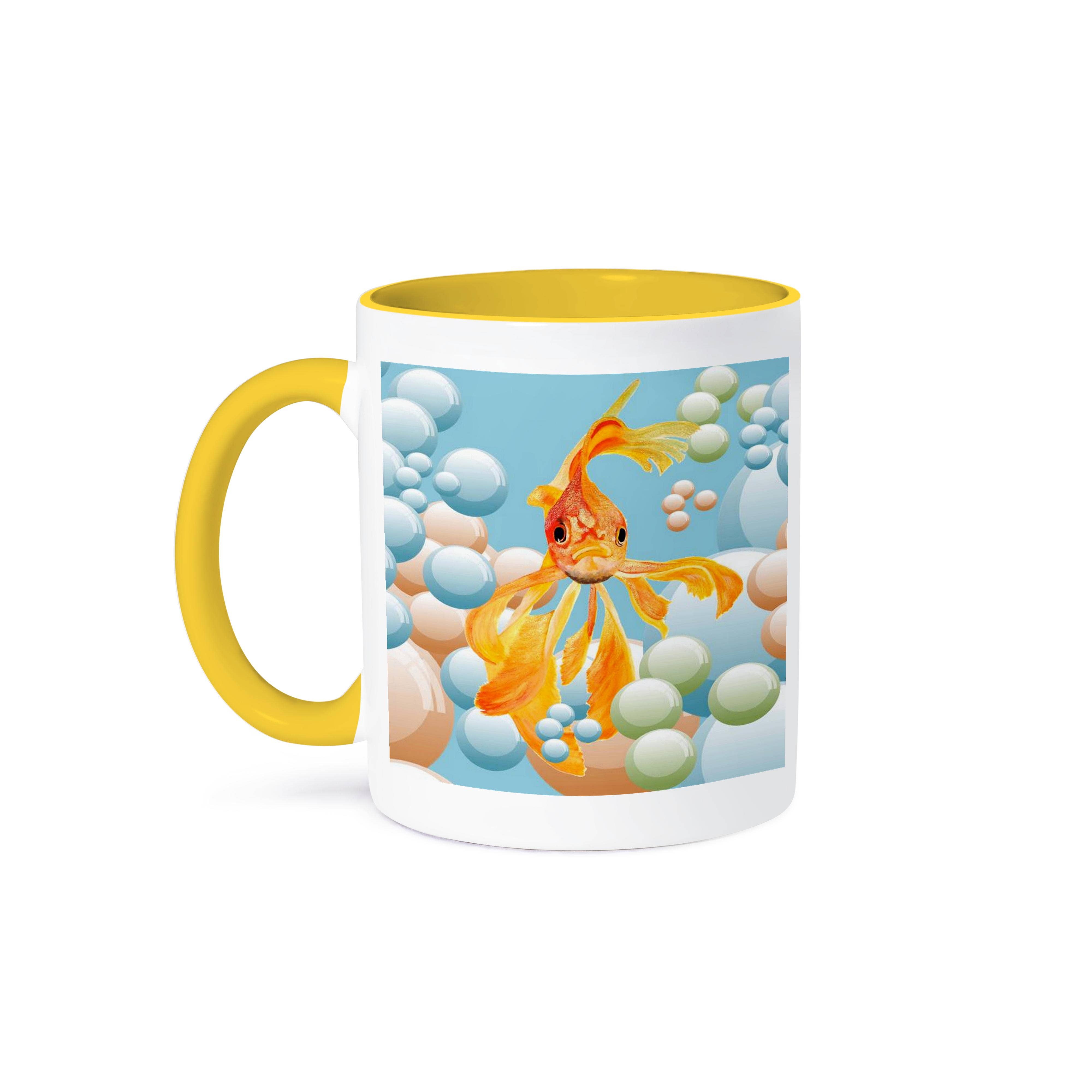 3dRose - Wholesale Coffee Mug - 3dRose, Blowing Bubbles - Goldfish, fantail, goldfish, fantail goldfish, ryukin, fancy goldfish, fantailed, Mug0