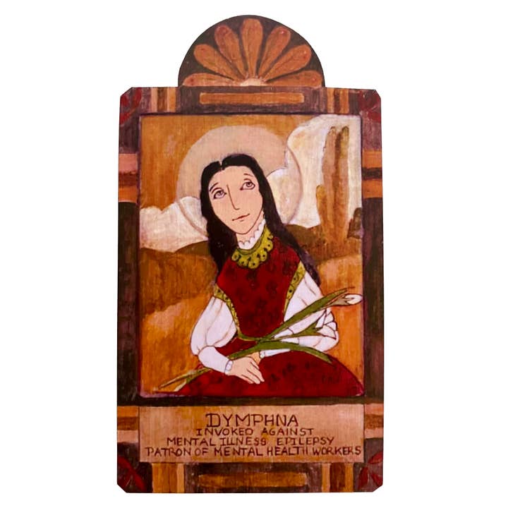 St. Dymphna - Mental Illness for wholesale by Lynn Garlick Retablos