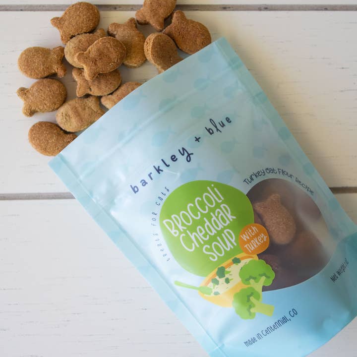 Barkley & Blue - Wholesale Pet Treats - Cat - Broccoli Cheddar Soup Cat Treats - Cat Treat Biscuits1
