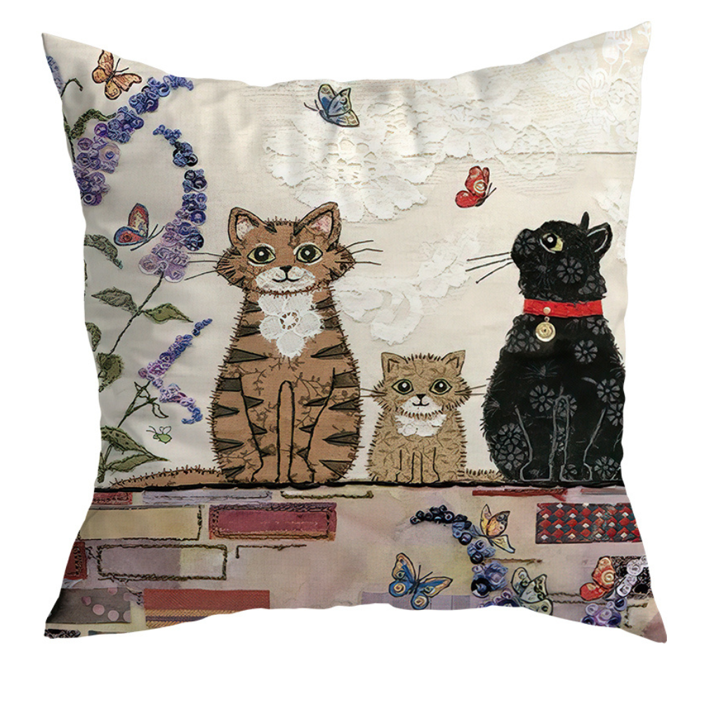 Moderny - Wholesale Throw Pillow Cover - Vintage Black Cat Cushion Covers9