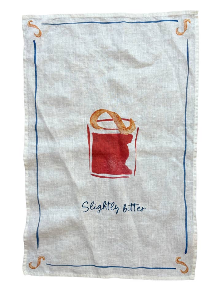 Negroni - Slightly Bitter Linen Teatowel for wholesale by Dinette