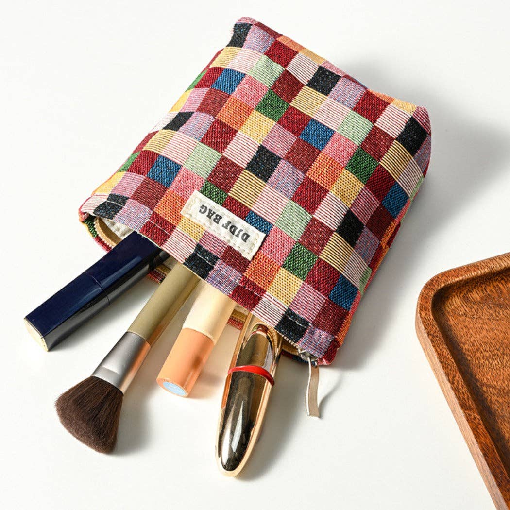 Funkyrel® Atzbranding Limited – Engroshandel Clutch - Dame – Cosbai - Vintage Farverig Patchwork Clutch Taske med Lynlås4
