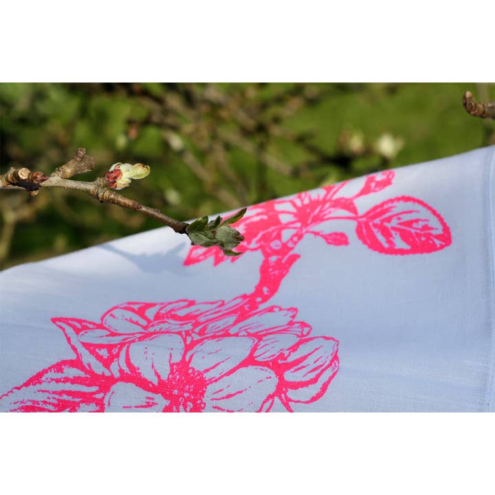 tea towel apple blossom branch for wholesale by Frohstoff Meike Marie Buchholz