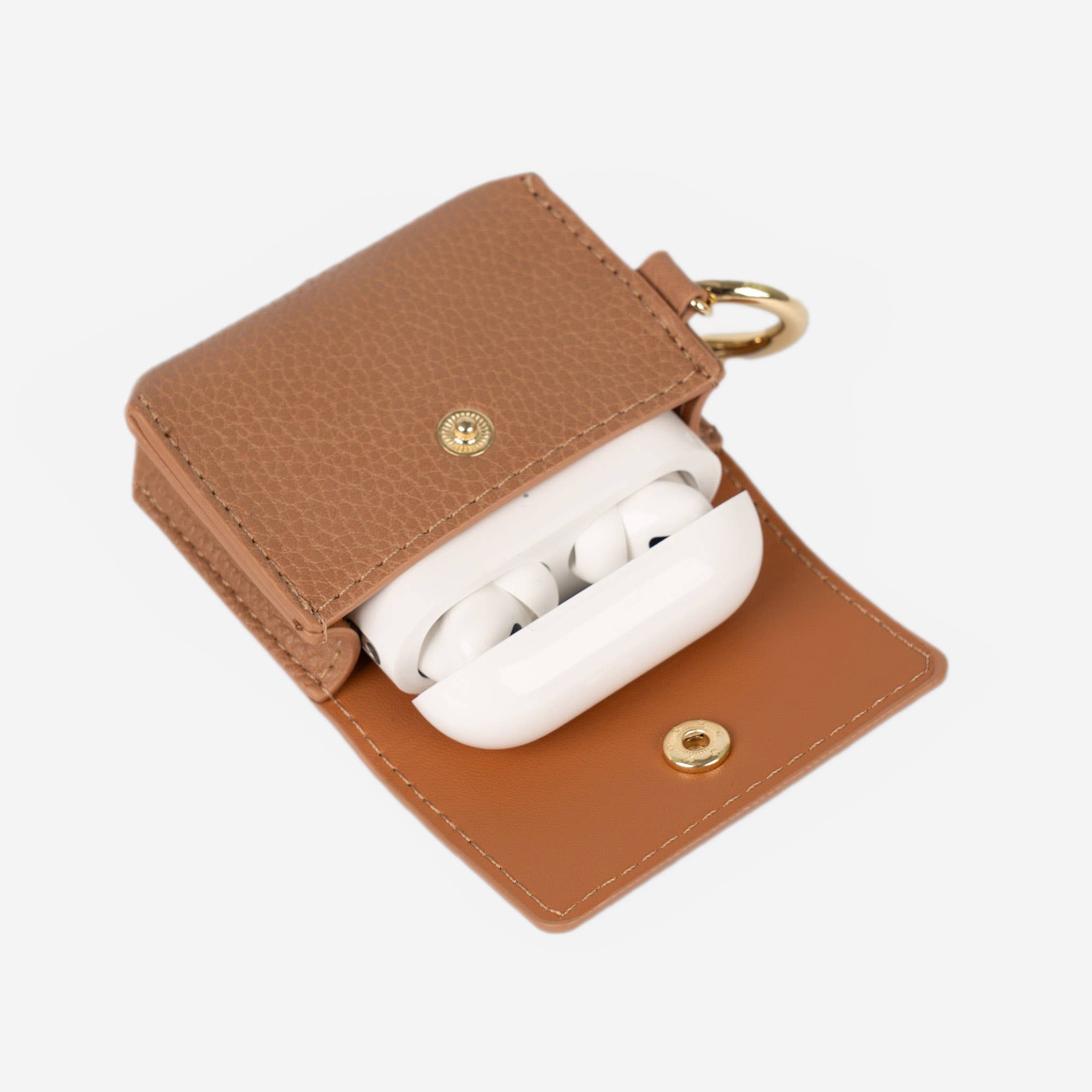 ÊTRE – wholesale Airpod-/Öronsnäckefodral - Herr – Asher trådlösa hörlurar fodral - Tan, konstläder1