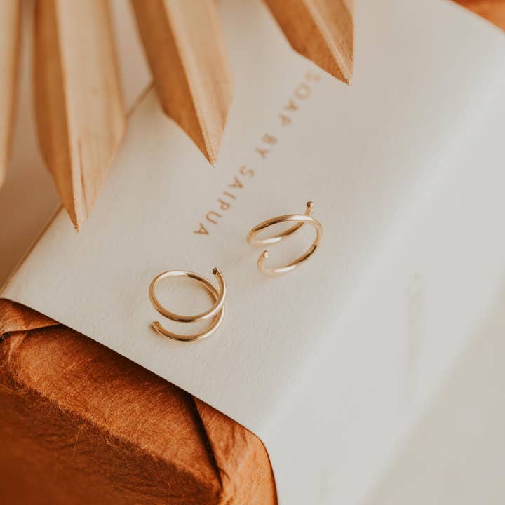 Hello Adorn - Wholesale Cuff/Wrap Earrings - Tiny Twist Earrings | 14kt Gold Fill + Sterling Silver