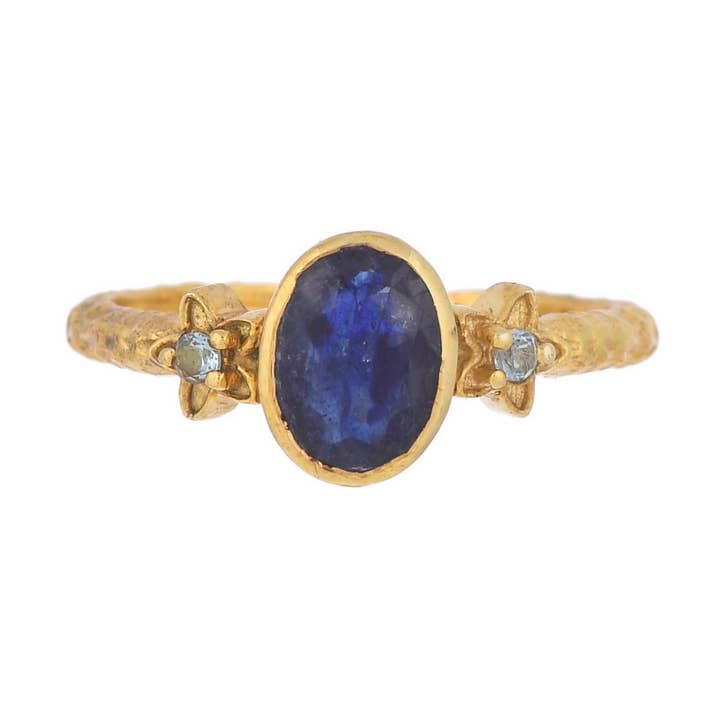 Topas Safir Silver Vermeil Ring, Minimalistiska Fina Söta Gåvor för wholesale av Misteerious Seed